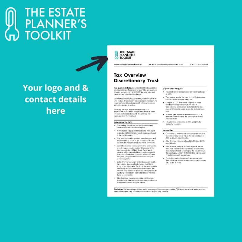 Tax overview of Discretionary Trust Estate Planners Toolkit